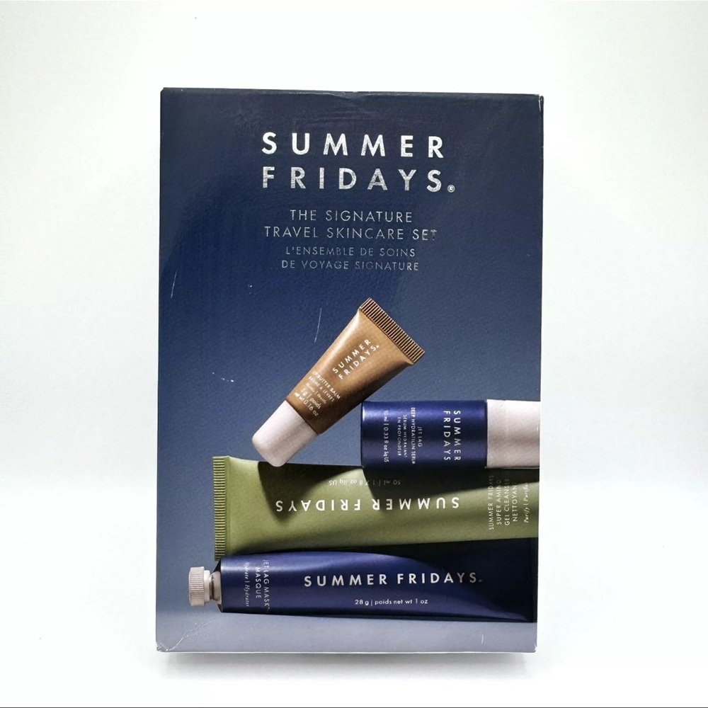 Summer Fridays Holiday Set Signature Travel Skincare Jet lag Mask Serum 4 Pc Kit - Picture 1 of 6